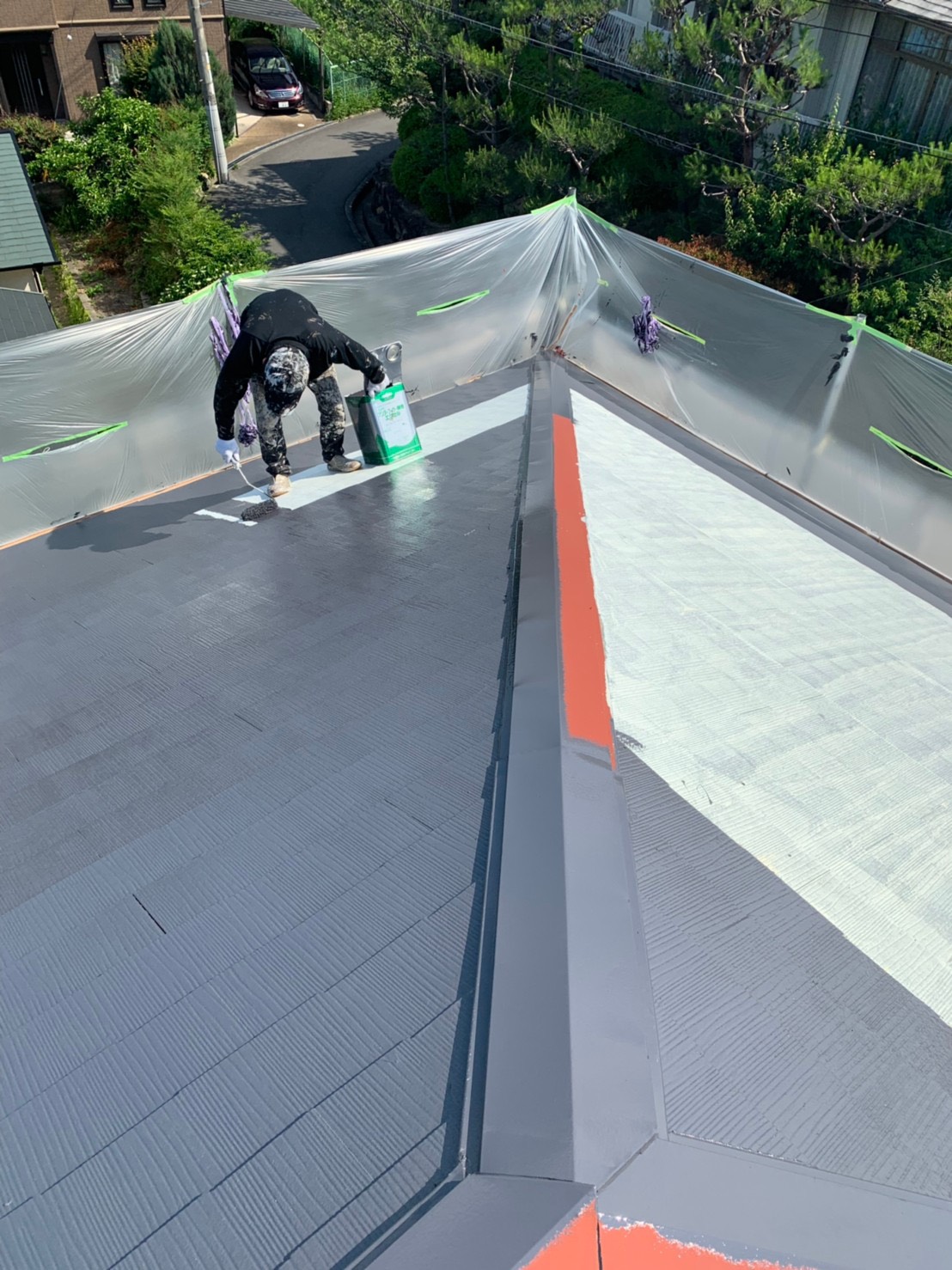 屋根塗装@茨木市南春日丘