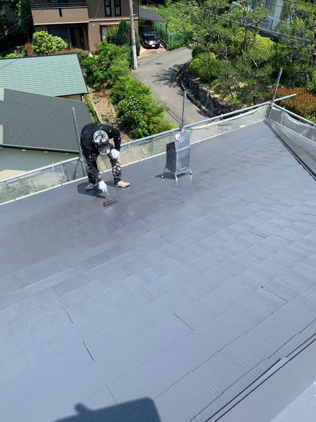 屋根塗装@茨木市南春日丘