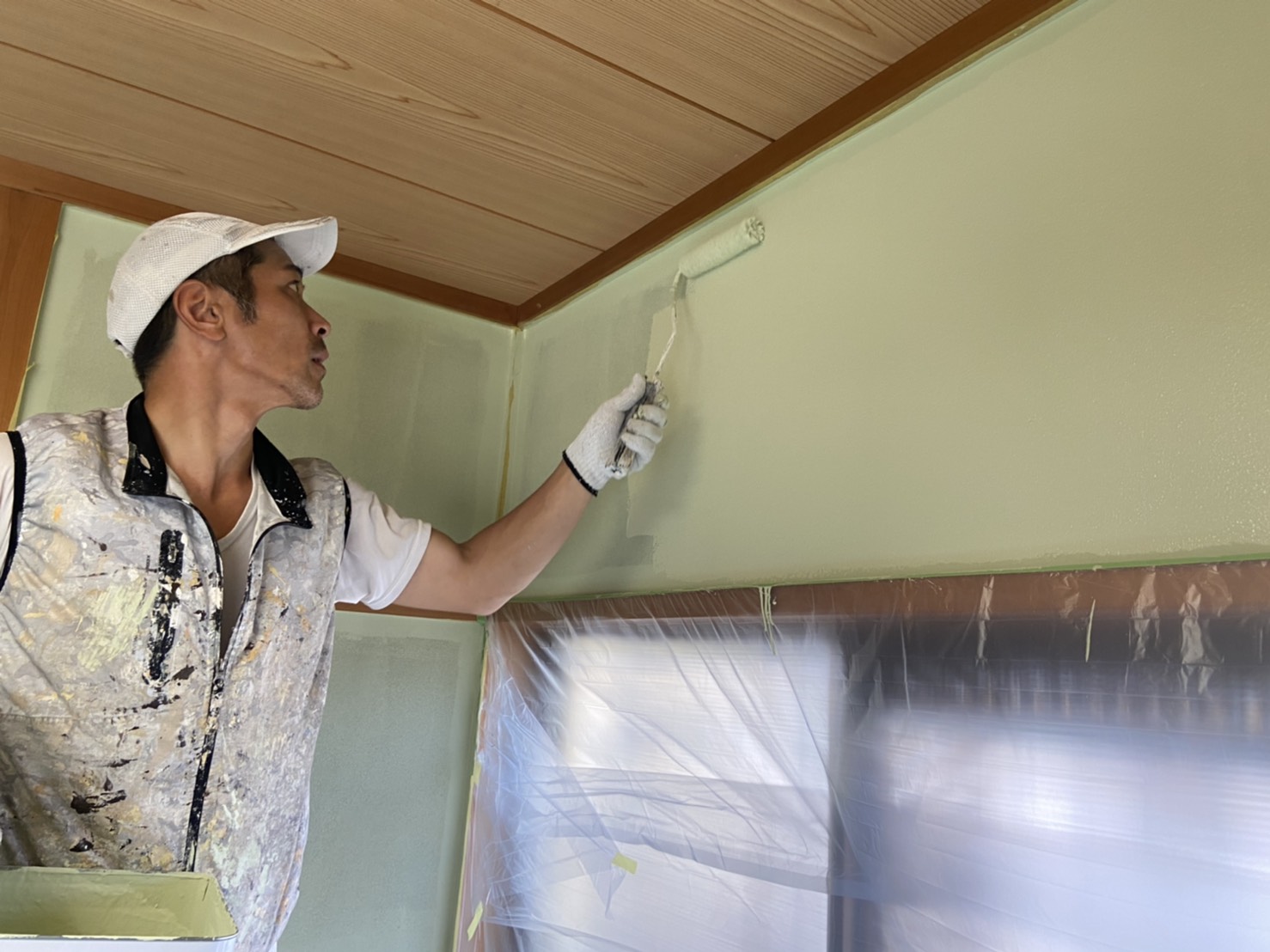 和室壁塗装@高槻市下田部町