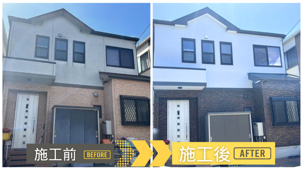 茨木市山手台Ⅰ様邸の外壁塗装・屋根塗装・ベランダ防水工事のビフォーアフター写真