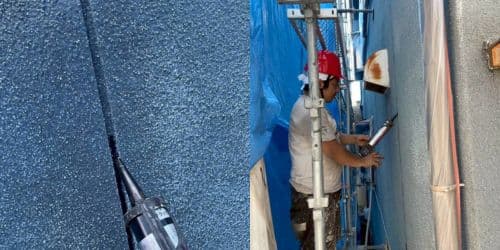 茨木市総持寺 外壁 クラック補修 シーリング 取り合い 端末処理