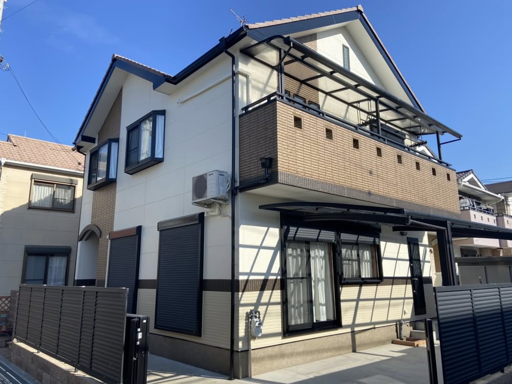 茨木・高槻の外壁塗装・防水工事YJリフォームビフォーアフター